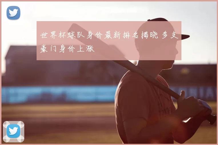 世界杯球队身价最新排名揭晓 多支豪门身价上涨